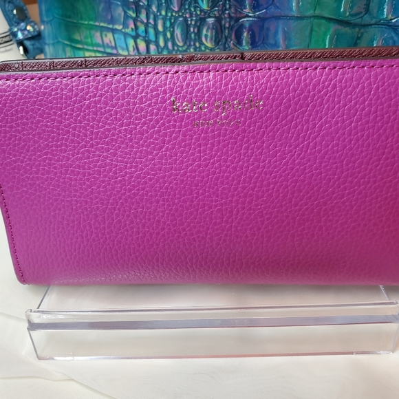 kate spade Handbags - 💥♠️NWT KATE SPADE EVA LARGE SLIM BIFOLD WALLET - BAJA ROSE♠️NWT